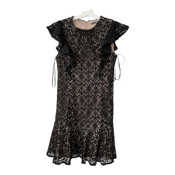 julia jordan Dresses & Skirts - NWT Julia Jordon Black/Nude Lace Cocktail Midi Dress- Size 4